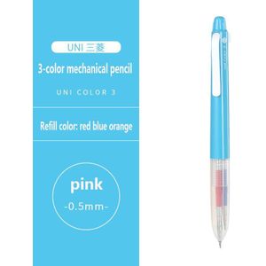 1 Pcs Japan Uni Vulpotlood ME3-502C 3 In 1 Pen Multifunctionele Kleur Automatische Potlood Japanse Schoolbenodigdheden 0.5Mm