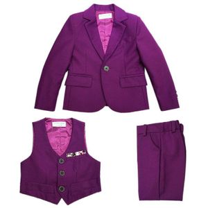 Kinderen formele kleding Pak Sets Bloem Jongens Blazer Vest Broek 3 pcs Outfits Kids slim Bruiloft prestaties Kostuum