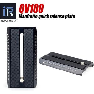 Innorel QV100 Quick Release Plaat Voor Video Statief Monopod Compatibel Met Manfrotto 501HDV 503HDV 701HDV MH055M0-Q5 501PL Etc
