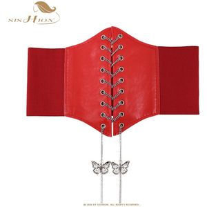 Sishion Zwart Rood Body Shapewear Vrouwen Gothic Kleding Underbust Taille Cincher Sexy Bruids Korsetten En Bustiers VD2597