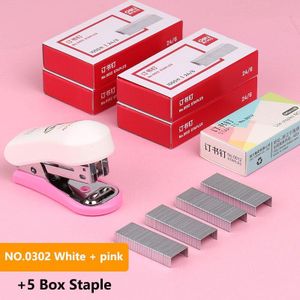 Deli mini nietmachine Kantoor Schoolbenodigdheden Staionery voor A4 Papier Onderzoek papier oefenboek