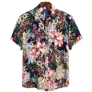 Hawaiian Shirt Printing Mannen Shirt Mannelijke Casual Shirt Zomer Bloemen Shirt Ademend Korte Mouwen Shirt Chemise Homme