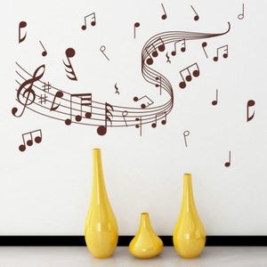 Art Muzieknoot Muursticker voor Slaapkamer decor Muziek kamer Decoratie Huis Decal Mural home behang muursticker