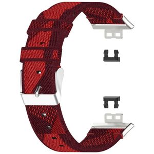 Voor Huawei Horloge Fit Strap Nylon Geweven Band Canvas Horlogeband Smart Polsband Lrregular Patroon Voor Huawei Fit TIA-B09 Armband