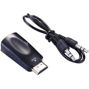 Hdmi Naar Vga Converter Man-vrouw Hd 1080P Met 3.5 Mm Audio Kabel Adapter Voor Pc Laptop Tv doos Computer Display Projector