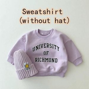 2022 Baby Jongen Sweatshirts Herfst Lange Mouwen Kinderen Truien Katoen Meisjes Brief Tops Peuter Kinderen Sweatshirt 0-3Y
