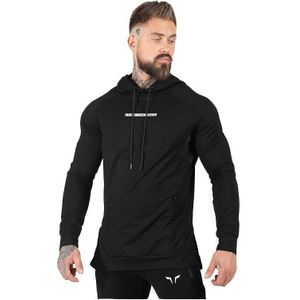 Sport Jogger Trui Mannen Hooded Longsleeved Trui Puur Katoen Ademend Effen Kleur Trend Fitness Running Training Hoodie