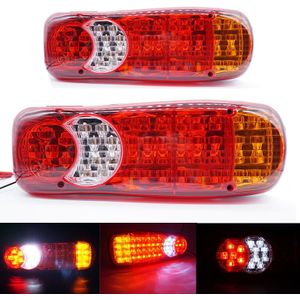 24V Vrachtwagen Led-achterlicht Waarschuwing Achter Lamp Boot Trailer Stop Reverse Veiligheid Indicator Lichten Voor Vrachtwagen Auto achterlichten