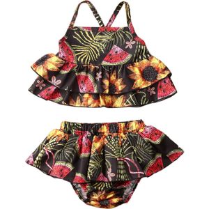 Peuter Baby Meisje Kleding Zomer Mouwloze Romper Tops Bloemen Shorts Outfits