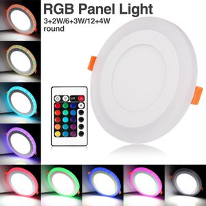 Acryl Ronde Led Plafondlamp Kleurrijke Rgb Verzonken Panel Downlight Bar Spot Lamp Indoor Office Ac 100 ~ 265V