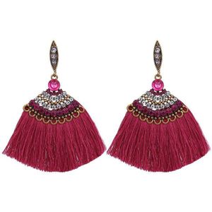 Europese en Amerikaanse product l mode Bohemian stijl legering waaiervormige fringe oorbellen accessoires