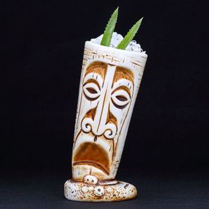 530Ml Hawaii Keramische Tiki Mok Creatieve Porselein Bier Wijn Mok Cup Bar Tool