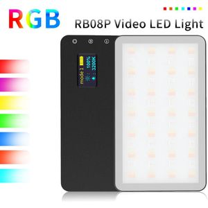 Weeylife RB08/RB08P Ultradunne Dimbare Led Video Licht Led Display Met Batterij Op Camera Dslr Fotografie Verlichting Vullen licht