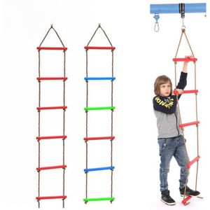 Houten Sporten Pe Touw Ladder Kids Sport Touw Schommel Veilig Fitnessapparatuur Kind Klimmen Indoor Outdoor Tuin Speelgoed