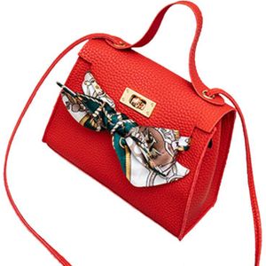 Vrouwen Vintage PU Lederen Handtas Schouder Dame Crossbody Tas Tote Messenger Satchel Purse met Sjaal Decor THINKTHENDO