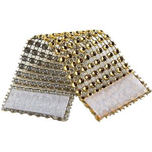 100 Pcs Bling Diamond Rhinestone Mesh Wrap Servet Ring Stoel Band Bruiloft Banket Levert Elegante Servet Ring Decoratie