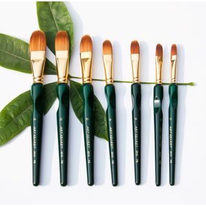 Artsecret Penseel No.2012FB Koreaanse Importeren Synthetisch Haar Driehoek Staaf Acryl En Olie Borstel Aluminium Beentje Hebben Gebreken