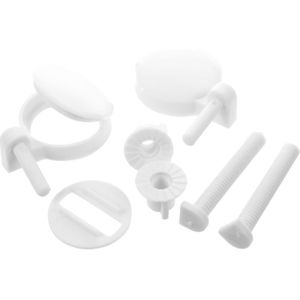 2Pcs Diy Plastic Toiletbril Schroeven Bevestigingen Fit Toiletbrillen Scharnieren Reparatie Gereedschap Type & Size:3 # 4.6X4.6Cm