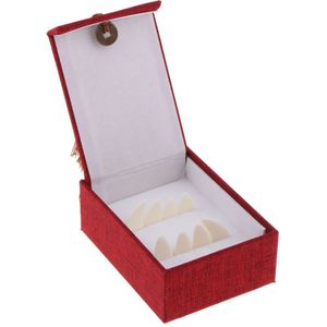 Professionele Guzheng Chinese Citer Vinger Picks Nagels Met Carry Storage Case Box Voor Volwassenen