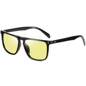 Mannen Nachtzicht Gepolariseerde Meekleurende Bril, Vierkante Rijden Zonnebril Kleur Veranderende Zonnebril S193