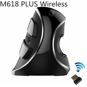 Delux M618 PLUS RGB Verticale Muis Gaming Wired Ergonomie Muizen Draadloze 6 Knoppen 4000 DPI Optische Rechterhand Voor PC laptop