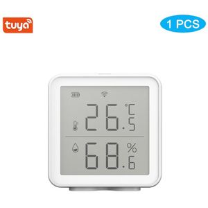 Tuya Wifi Temperatuur En Vochtigheid Sensor Indoor Hygrometer Thermometer Met Lcd-scherm Ondersteuning Alexa Google Assistent