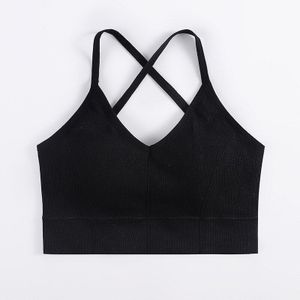 Wanayou Naadloze Sportbeha Vrouwen, Push Up Sport Top Voor Fitness,Cross Back Padded Sportbeha Vest, schokbestendig Running Workout Beha