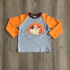 Girlymax Baby Kids Top Kinderen Thanksgiving Raglan Meisje Turkije Borduur Raglan Boy Herfst Winter Shirt