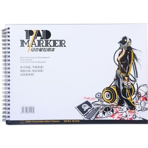 34 Vel A3/A4/A5 Professionele Marker Papier Spiraal Schets Notepad Boek Schilderij Tekening Artist Supplies