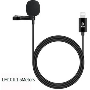 Microfoon YC-LM10 Ii Professionele Lavalier Lightning Microfoon 1.5M 3M 6M Kabel Voor Iphone Xs Xr X/11/8/8 Plus/6/7 Plus Ipad