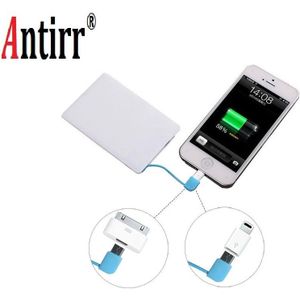 Draagbare Mini Ulter Slanke Creditcard Portemonnee Maat Power Bank 2600 mAh Mobiele Telefoon Reislader Externe Batterij