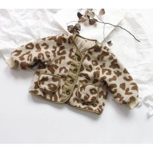 Peuter Jongens Jassen Winter Herfst Baby Koreaanse Warme Jassen Mode Luipaard Lam Wol Plus Fluwelen Jassen Voor Jongen 2-7 Y