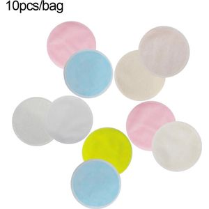 Willekeurige Kleur 10 Stks/pak 8Cm Double-Layer Bamboevezel Fluwelen Make-Up Remover Pad Wasbare Herbruikbare Gezicht Wassen