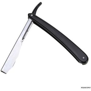 Professionele Mannen Rechte Rand Vouwen Scheermes Met Plastic Handvat Klassieke Vintage Salon Kapper Handleiding Baard Scheerapparaat Cutter 24TC