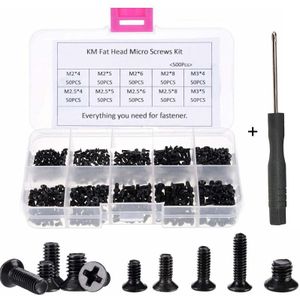 1000-delige schroeven, roestvrij staal, kleine schroeven, kruiskop, zelftappende schroeven, assortiment voor horloges, brillen, elektronica, M1, M1.2, M1.4, M1.7