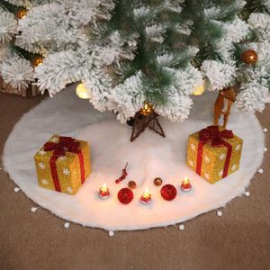 Kerstboom Rok Feestartikelen Lange Sneeuw Pluche Base Floor Mat Cover Xmas Party Decor