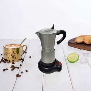 300Ml Draagbare Espresso Koffiezetapparaat Moka Pot Met Elektrische Kachel Filter Percolator Koffie Brouwer Waterkoker (Eu Plug)