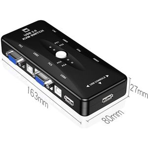 4 Poorten Usb Hdmi Kvm Switch Box Milieubescherming En Duurzaamheid 4 In 1 Out 4K 1080P Vga switcher Splitter