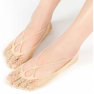 1 Paar Zomer Vrouwen Lady Sexy Half Voeten Antislip Onzichtbare Liner Geen Show Low Cut Sling Korte Kant sok Zwart Wit