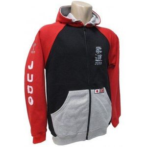 Judo Tricolor Sweatshirt Met Capuchon En Zakken.