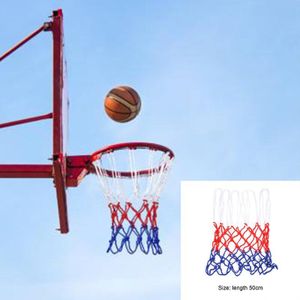 Standaard Nylon Basketbal Netto Draad Sport Basketbal Hoepel Mesh Backboard Velg Bal Pum 12 Loops Wit Rood Blauw