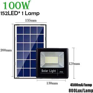 100W Wit Licht Solar Licht Zonnepaneel Lamp Fram Huis Afstandsbediening Solar Outdoor Lamp Binnenplaats Buiten Verlichting