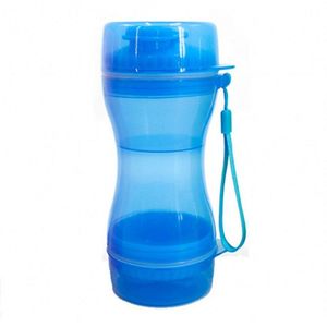 Pet Dog Water Fles Voedsel Container Voor Kleine Grote Honden 2 in 1 Reizen Drinken Kom Outdoor Huisdier water Dispenser Feeder