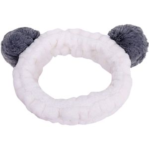 KANCOOCD Pluizige Elastische Vrouwen Dames Haarband Panda Oor Leuke Mooie Haarband Voor Gezicht Wassen Haar Accessoires