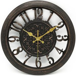 FNICEL - Wall Clocks - Wandklok - Antieke Stijl - 28 cm - PVC