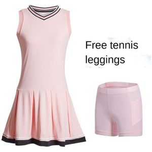 2022 Meisjes Kinderen Roze Tennis Rok Sport Rok Jurk Badminton Rok Pak Snel Droog Tennis Jurk