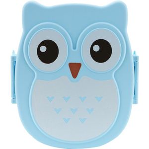 Draagbare Kids Student Lunchbox Bento Box Container Compartimenten Case Leuke Cartoon Uil Lunchbox Voedsel Container Opbergdoos