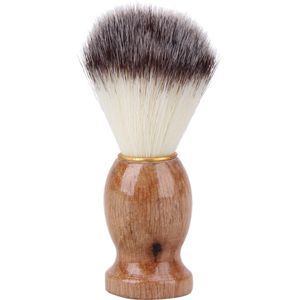 Mannen Scheren Baard Borstel Haar Kapper Salon Tool Mannen Facial Baard Schoonmaken Apparaat Scheren Tool Scheermes Borstel Met Houten Handvat