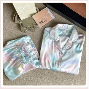 Satijn Broek Pyjama Suits Voor Dames Zijde En Najaar Lange Mouw Vest Grote Maat Dunne Losse Vrouwen Thuis kleding