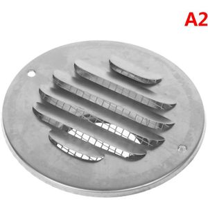 1PC Rvs Buitenmuur Air Vent Grille Ronde Ducting Ventilatie Roosters 70-200mm